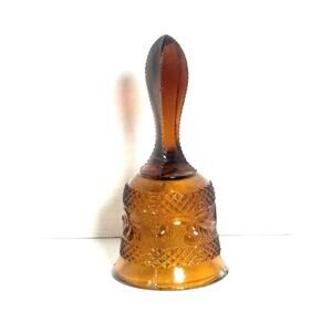 Vintage Fenton Glass Amber Bell 6" Tall Collectible